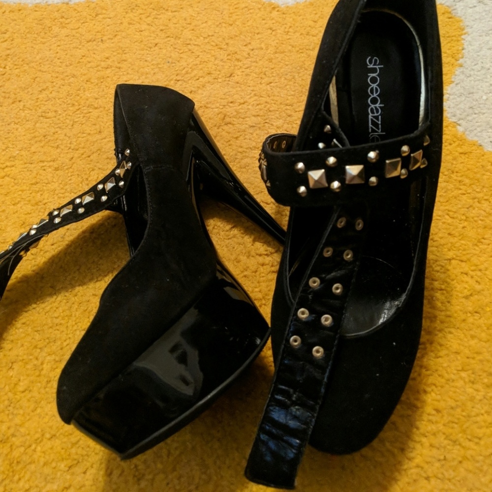 Sexy black 5 inch stilettos